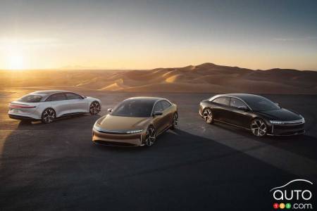 The three Lucid Air variants